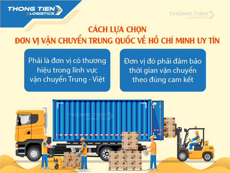Cách lựa chọn đơn vị vận chuyển Trung Quốc về Hồ Chí Minh uy tín