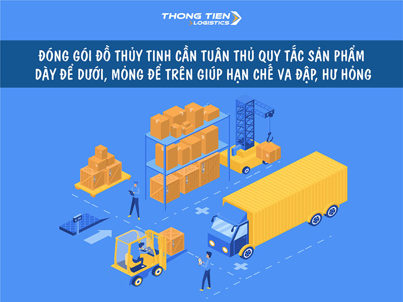 đóng gói đồ thủy tinh khi vận chuyển