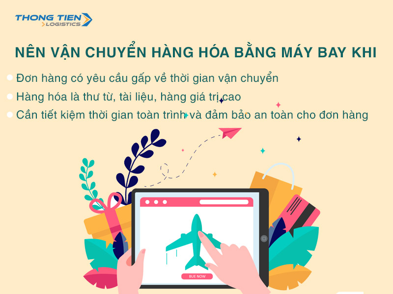 tiêu chuẩn khối lượng và đóng gói khi vận chuyển bằng máy bay