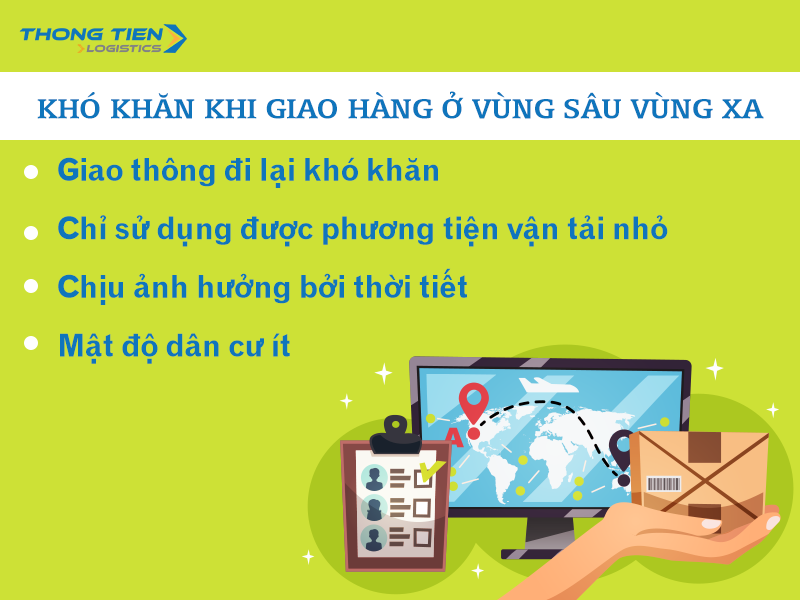 giao hàng ở vùng sâu vùng xa