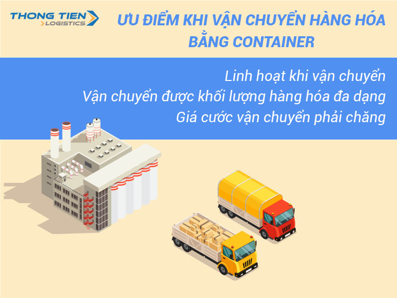 Các loại xe container vận tải hàng hóa