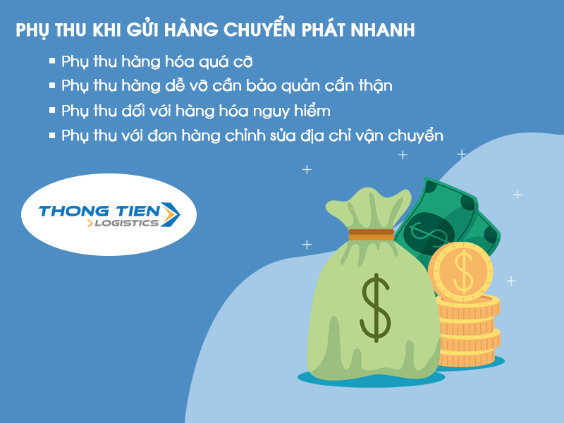 phụ thu khi gửi dịch vụ chuyển phát nhanh