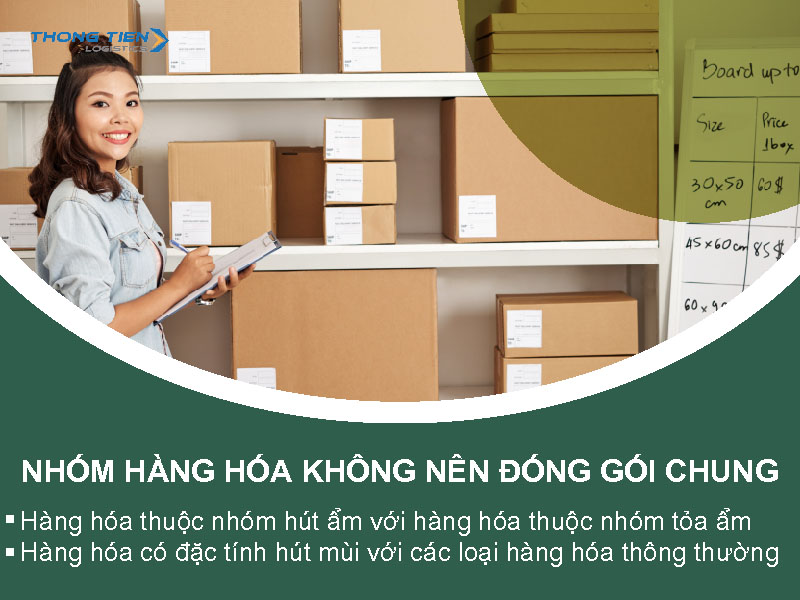 nhóm hàng hóa không nên đóng gói chung khi vận chuyển