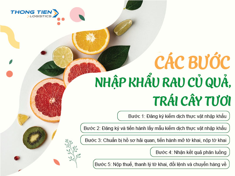 Thủ tục nhập khẩu rau củ quả