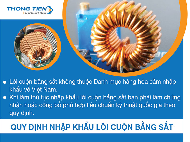 Thủ tục nhập khẩu lõi cuộn bằng sắt