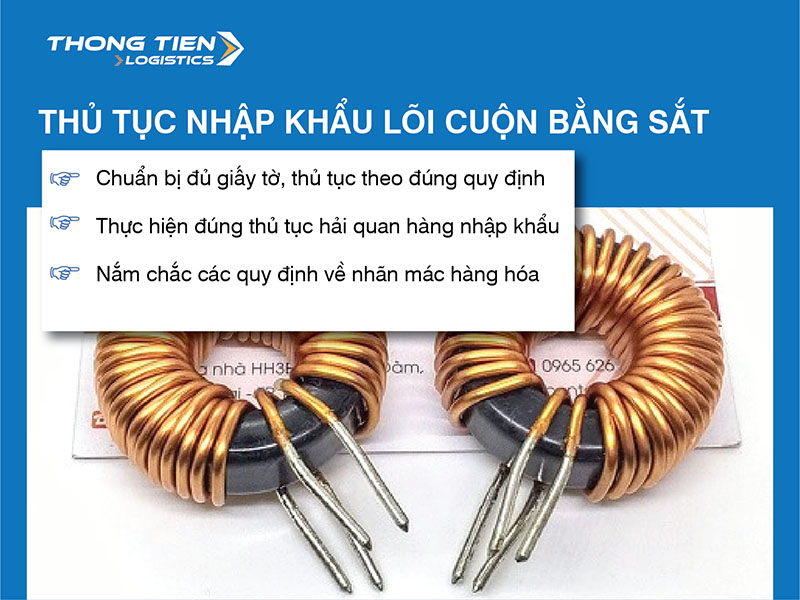 Thủ tục nhập khẩu lõi cuộn bằng sắt