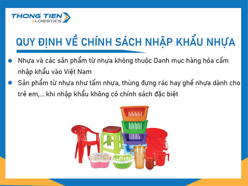 thủ tục nhập khẩu nhựa