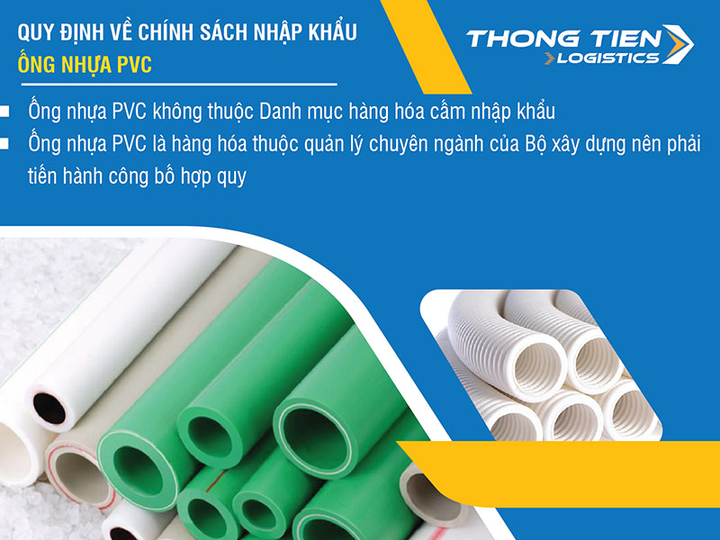 thủ tục nhập khẩu ống nhựa PVC