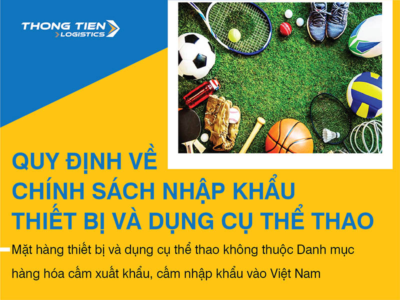 thủ tục nhập khẩu thiết bị và dụng cụ thể thao