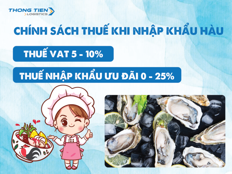 Thủ tục nhập khẩu hàu