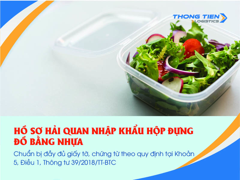 thủ tục nhập khẩu hộp đựng đồ bằng nhựa