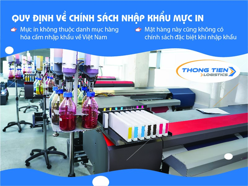 Thủ tục nhập khẩu mực in