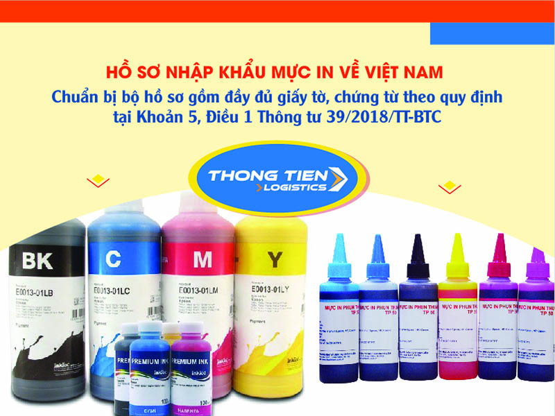 Thủ tục nhập khẩu mực in