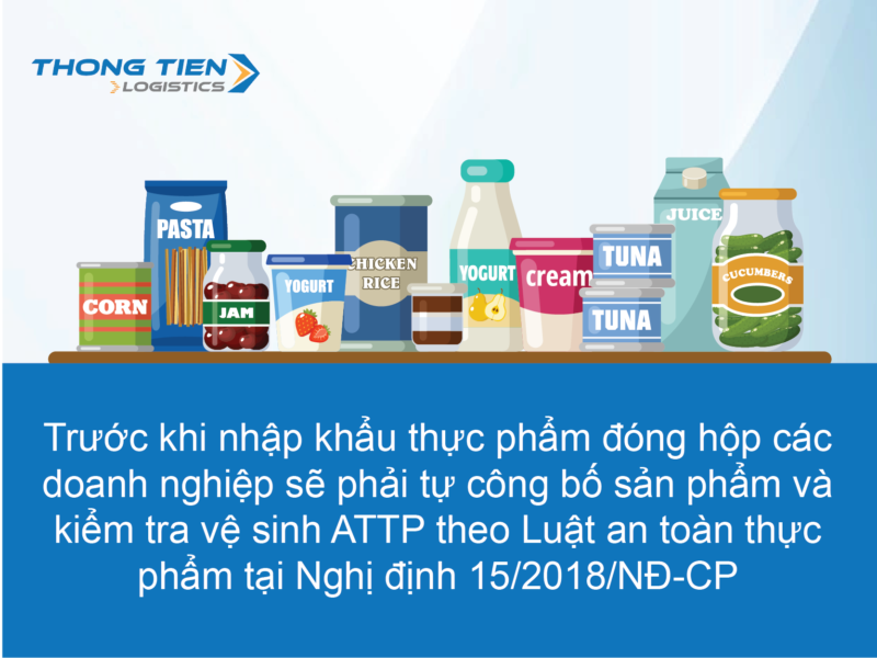 Thủ tục nhập khẩu thực phẩm đóng hộp