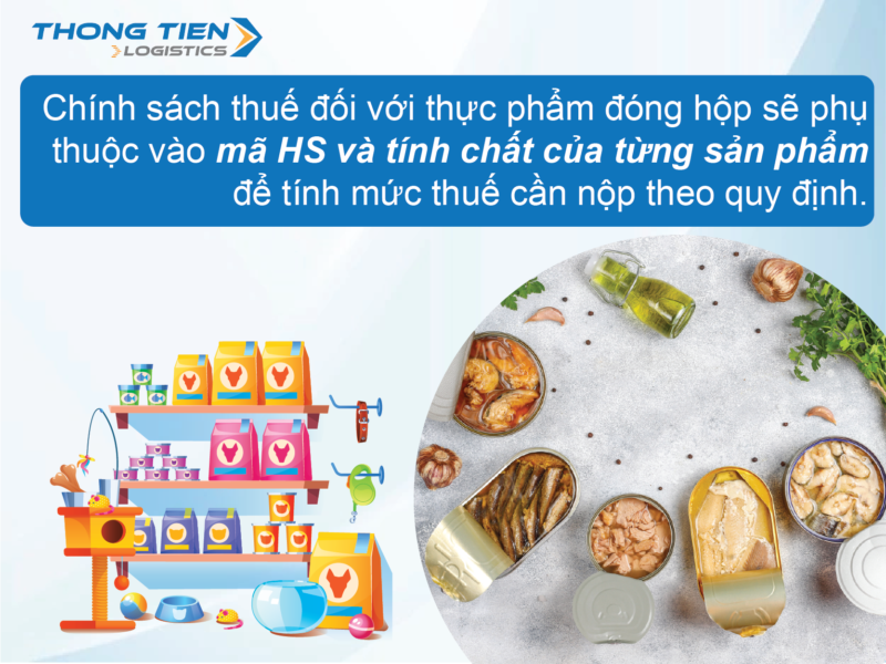 Thủ tục nhập khẩu thực phẩm đóng hộp