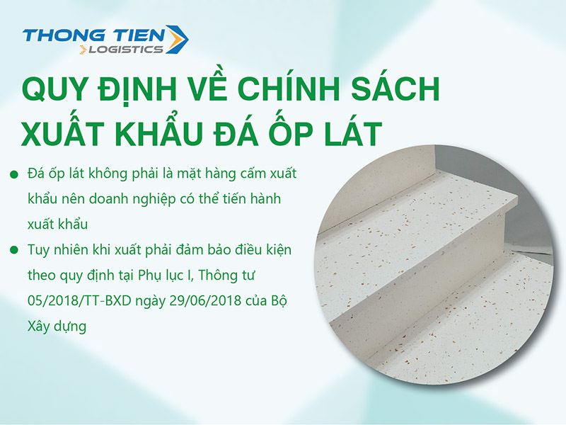 Thủ tục xuất khẩu đá ốp lát