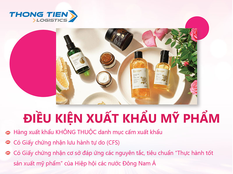 thủ tục xuất khẩu mỹ phẩm