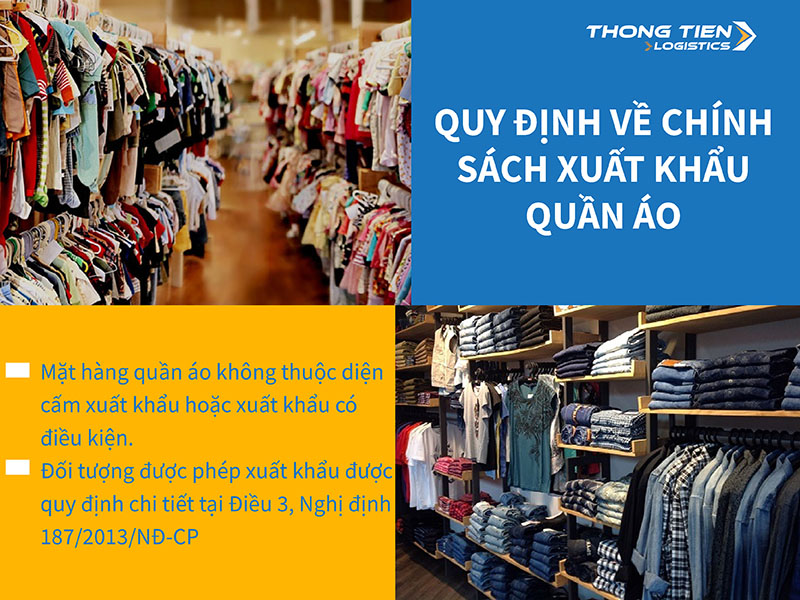 Thủ tục xuất khẩu quần áo