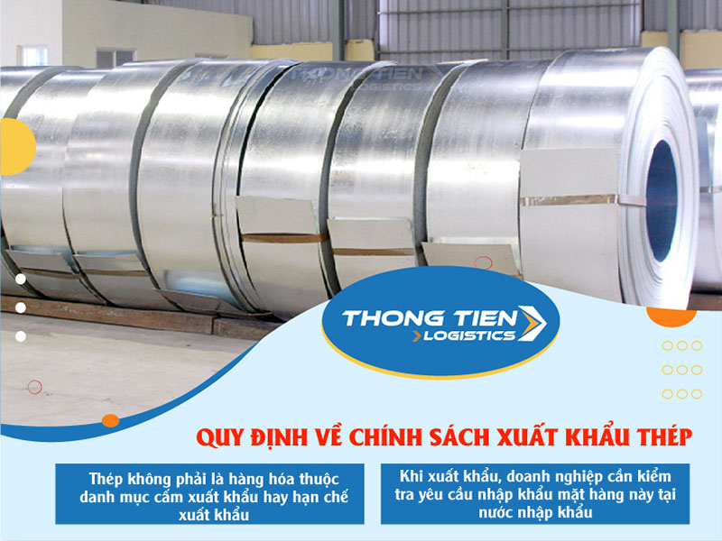 thủ tục xuất khẩu thép