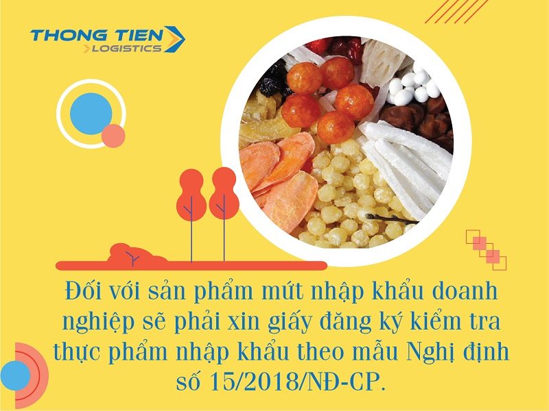 Thủ tục nhập khẩu mứt