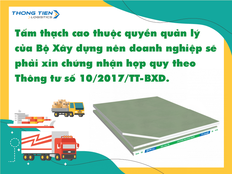 Thủ tục nhập khẩu tấm thạch cao