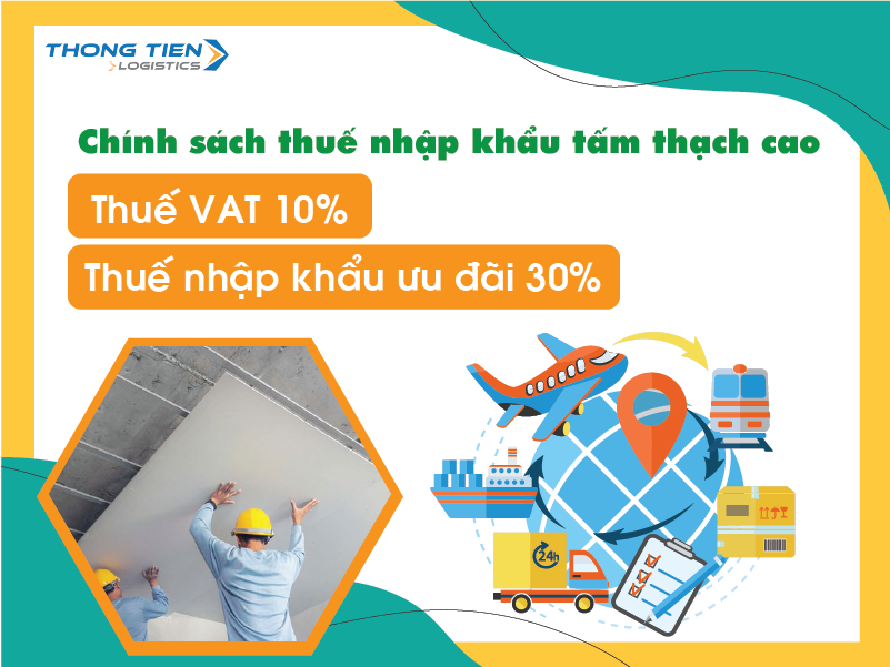 Thủ tục nhập khẩu tấm thạch cao