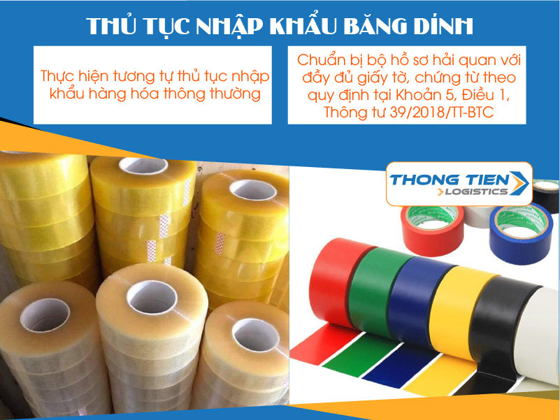 thủ tục nhập khẩu băng dính