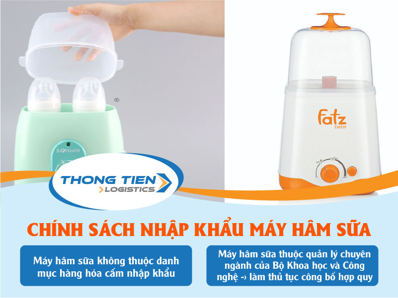 Thủ tục nhập khẩu máy hâm sữa