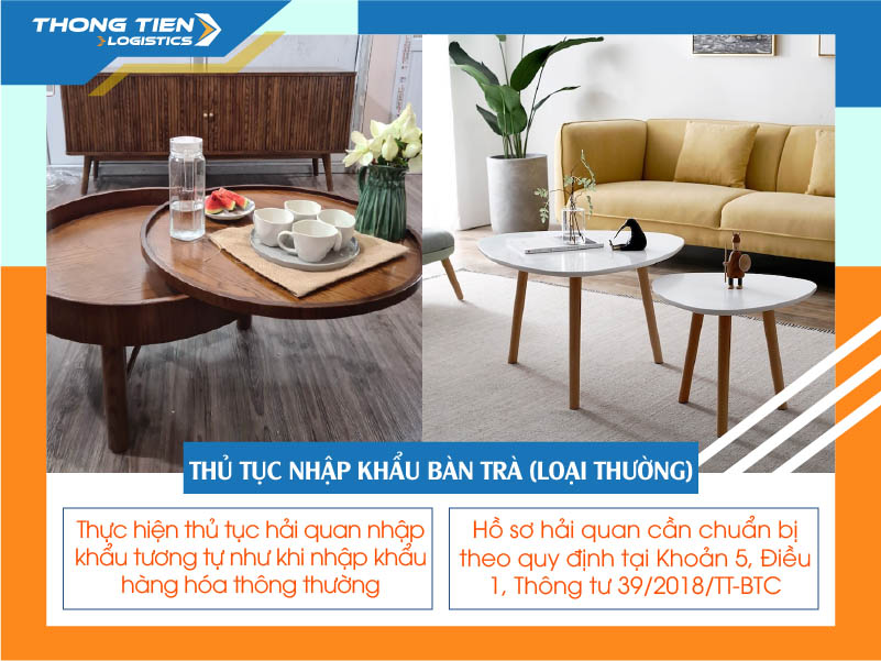 thủ tục nhập khẩu bàn trà