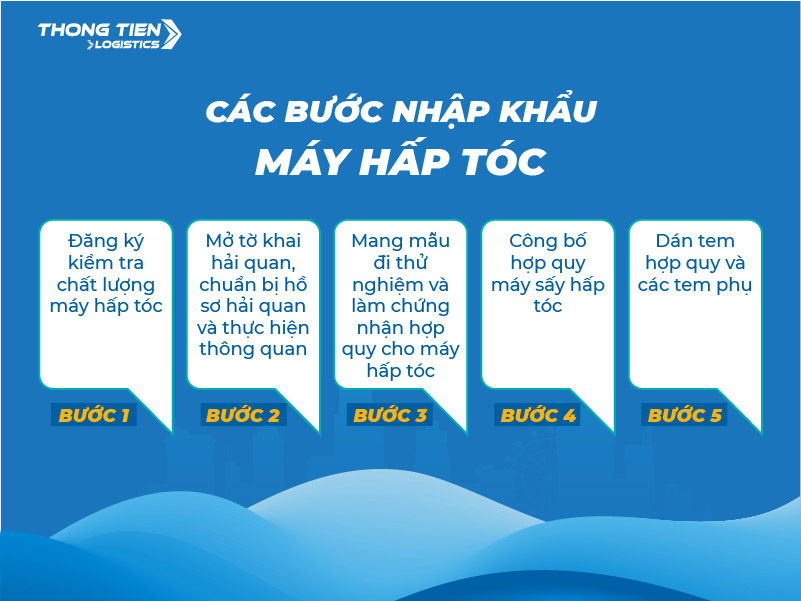 thủ tục nhập khẩu máy hấp tóc