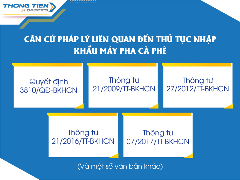 thủ tục nhập khẩu máy pha cà phê