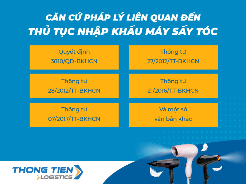 thủ tục nhập khẩu máy sấy tóc