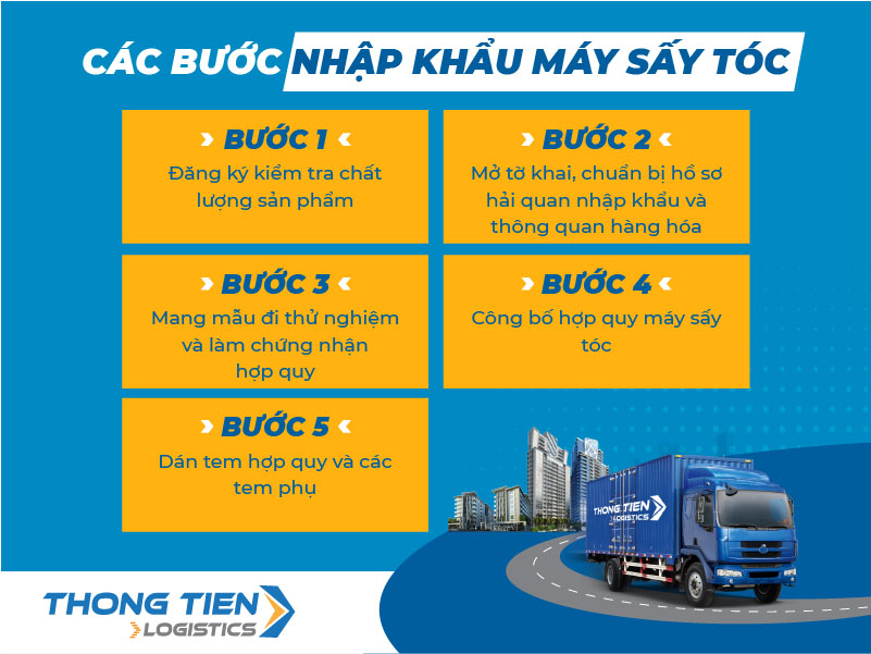 thủ tục nhập khẩu máy sấy tóc