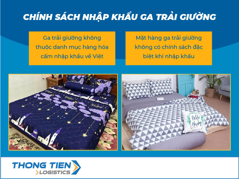 Thủ tục nhập khẩu ga trải giường