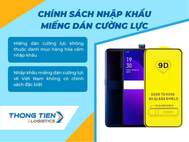 Thủ tục nhập khẩu miếng dán cường lực