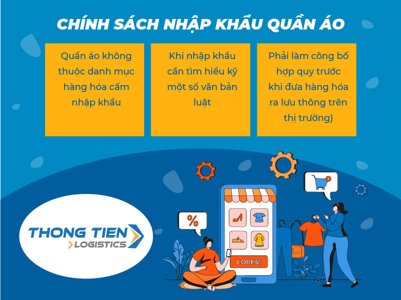 thủ tục nhập khẩu quần áo