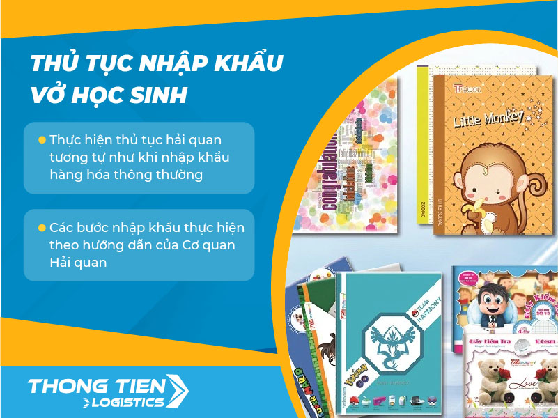 thủ tục nhập khẩu vở học sinh