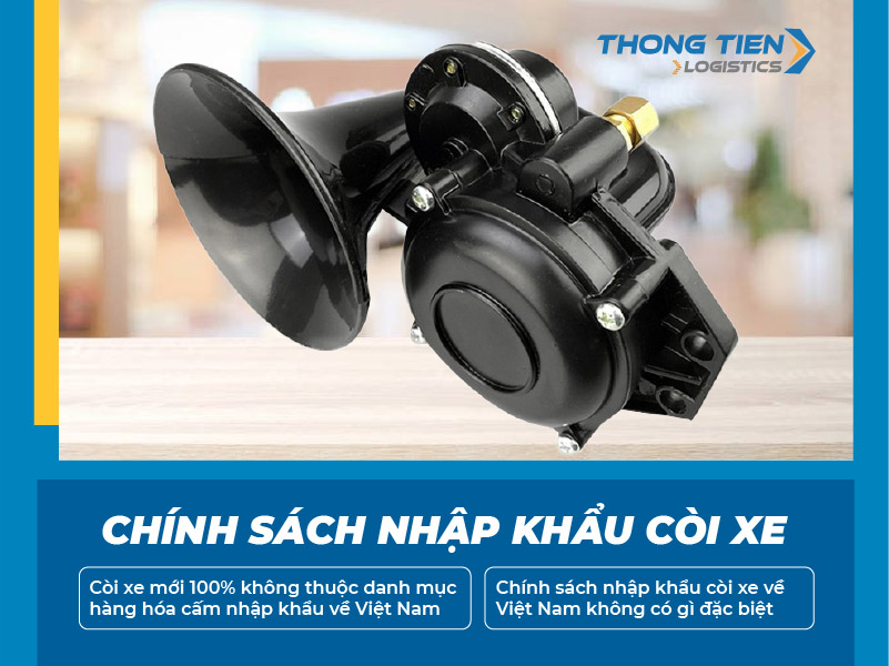 thủ tục nhập khẩu còi xe