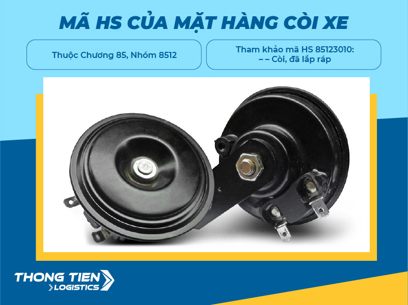 thủ tục nhập khẩu còi xe