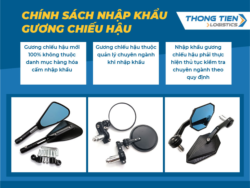 Thủ tục nhập khẩu gương chiếu hậu