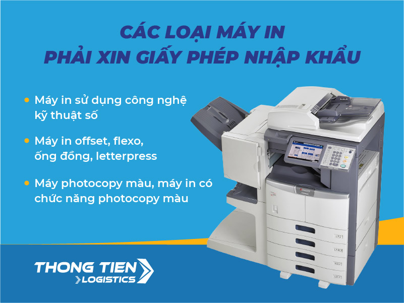 Thủ tục nhập khẩu máy in