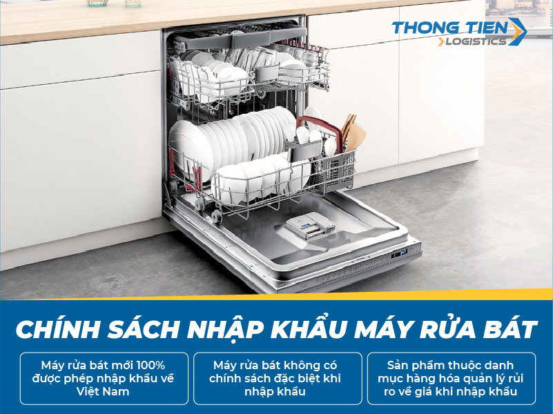 thủ tục nhập khẩu máy rửa bát