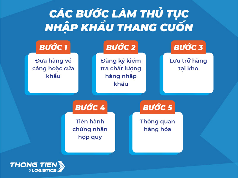 thủ tục nhập khẩu thang cuốn