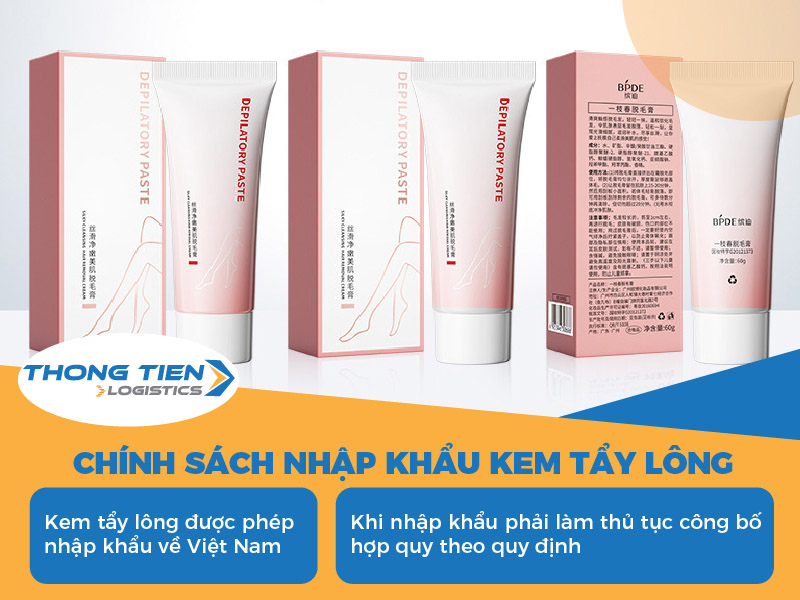 thủ tục nhập khẩu kem tẩy lông