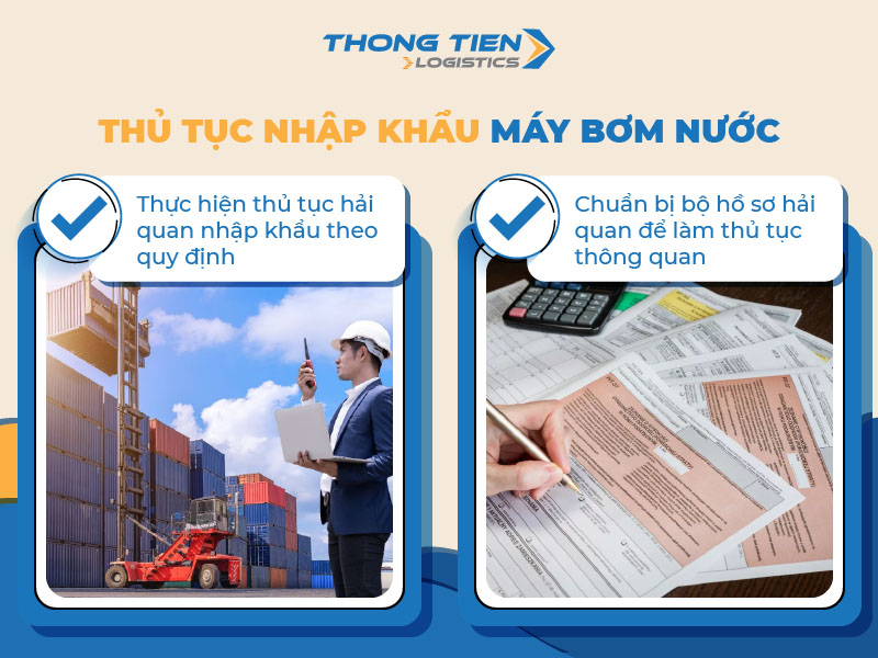 Thủ tục nhập khẩu máy bơm nước