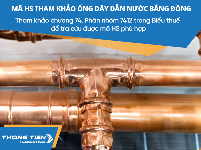 thủ tục xuất khẩu ống dây dẫn nước bằng đồng