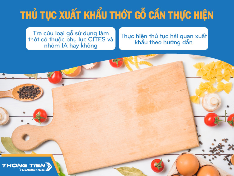 thủ tục xuất khẩu thớt gỗ