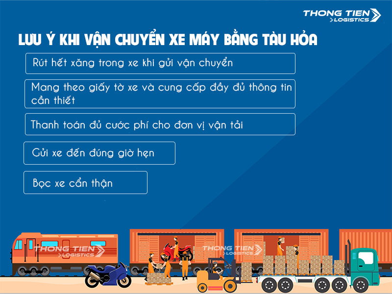 Vận chuyển xe máy bằng tàu hỏa