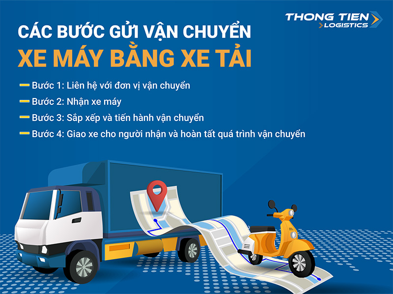 Vận chuyển xe máy bằng xe tải