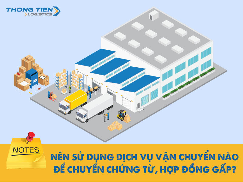 chuyển chứng từ và hợp đồng gấp